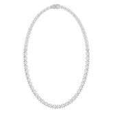 LADIES NECKLACE 19 1/2CT ROUND/PEAR/MARQUISE DIAMOND 14K WHITE GOLD