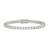 LADIES BRACELET 5CT ROUND DIAMOND 14K WHITE GOLD