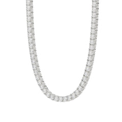 14K WHITE GOLD 10 1/3CT 18" ROUND DIAMOND LADIES TENNIS NECKLACE