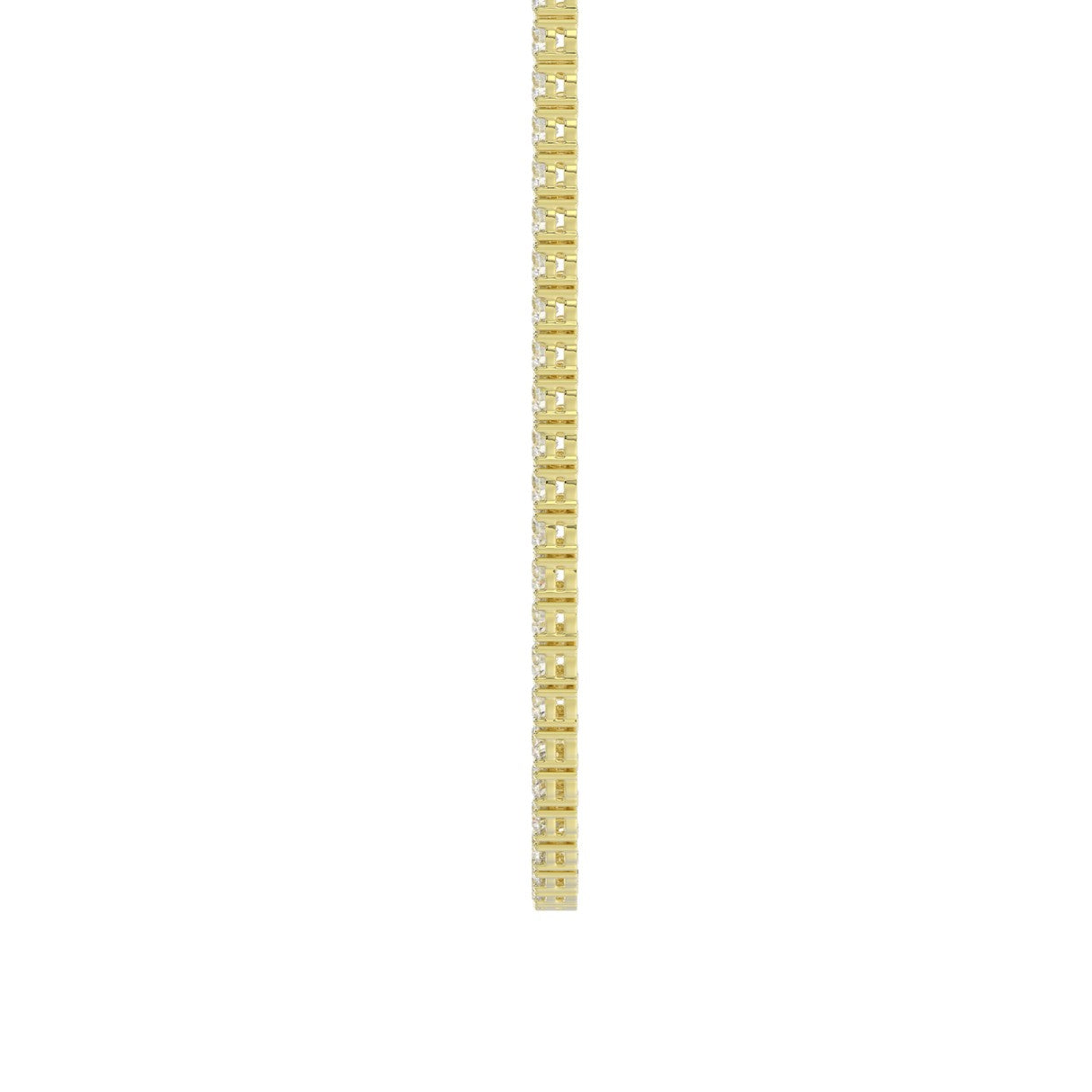 14K YELLOW GOLD 4 3/4CT 18" ROUND DIAMOND LADIES TENNIS NECKLACE