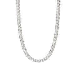 14K WHITE GOLD 6 7/8CT 16" ROUND DIAMOND LADIES TENNIS NECKLACE