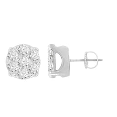 Classic 0.25Ct Round Diamond Fashion Earrings In Sterling Silver White Women’S Diamond Jewelry