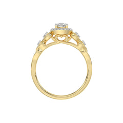LADIES RING 0.20CT ROUND DIAMOND 10K YELLOW GOLD