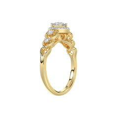 LADIES RING 0.20CT ROUND DIAMOND 10K YELLOW GOLD