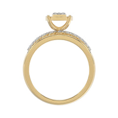 LADIES TRIO SET 0.50CT ROUND DIAMOND 10K YELLOW GOLD