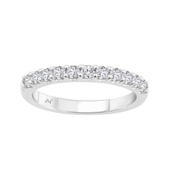 LADIES BAND 0.50CT ROUND DIAMOND 14K WHITE GOLD (SI QUALITY)