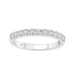 LADIES BAND 0.50CT ROUND DIAMOND 14K WHITE GOLD (SI QUALITY)