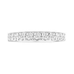 LADIES BAND 1.00CT ROUND DIAMOND 14K WHITE GOLD (SI QUALITY)