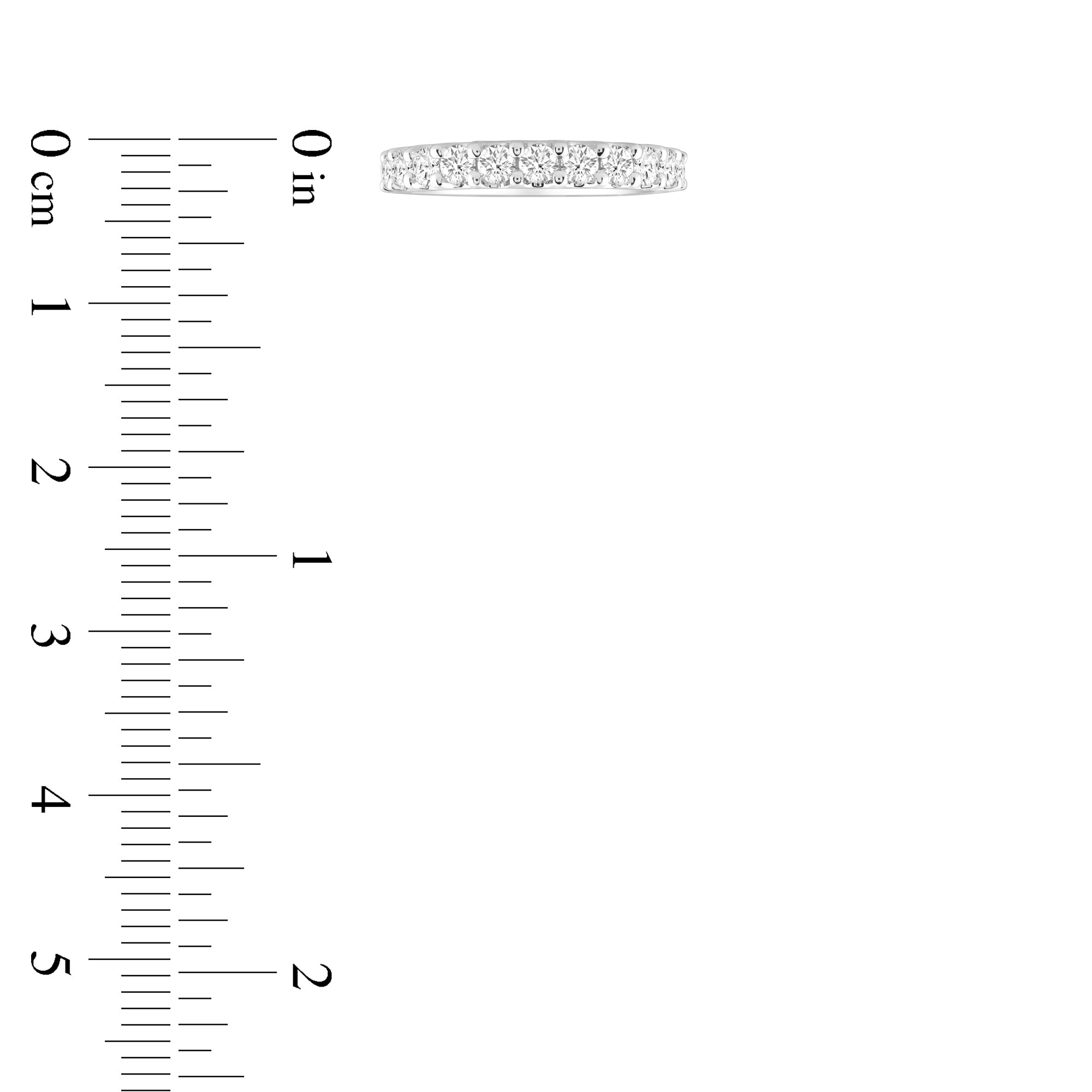 LADIES BAND 1.00CT ROUND DIAMOND 14K WHITE GOLD (SI QUALITY)