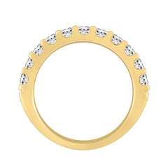 LADIES BAND 1.00CT ROUND DIAMOND 14K YELLOW GOLD
