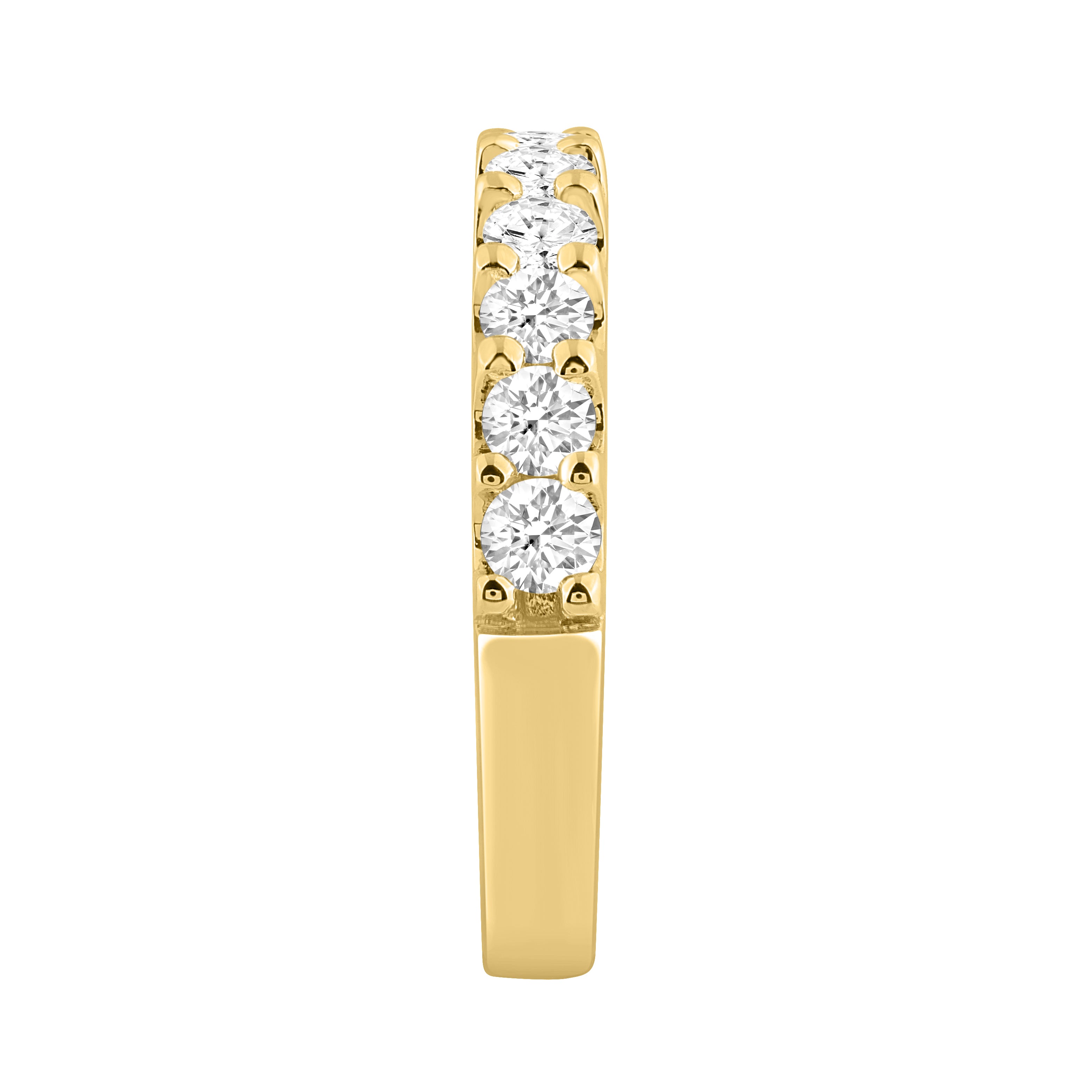 LADIES BAND 1.00CT ROUND DIAMOND 14K YELLOW GOLD