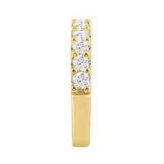 LADIES BAND 1.00CT ROUND DIAMOND 14K YELLOW GOLD