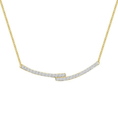 LADIES NECKLACE 0.20CT ROUND DIAMOND 10K YELLOW GOLD