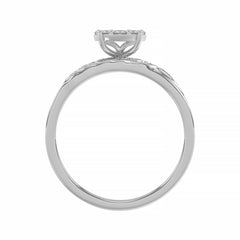 Sterling Silver Diamond Trio Ring Set 0.33Ct Round Women Bridal Engagement Wedding Set Fine Jewelry Gift