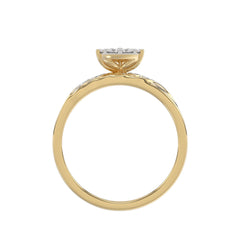 LADIES TRIOS SET 0.33CT ROUND DIAMOND 10K YELLOW GOLD