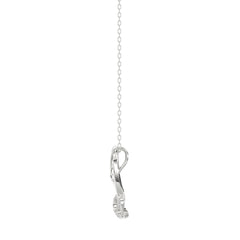 LADIES PENDANT 0.10CT ROUND DIAMOND 10K WHITE GOLD