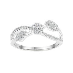 LADIES BAND 0.33CT ROUND DIAMOND 14K WHITE GOLD