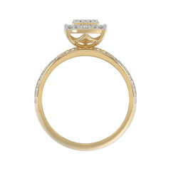 LADIES TRIO SET 1.33CT ROUND DIAMOND 10K YELLOW GOLD