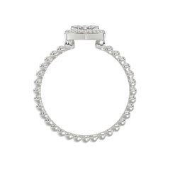 Ladies 0.10Ct Round Diamond Halo Heart Ring Sterling Silver Stylish Women’S Engagement & Promise Ring