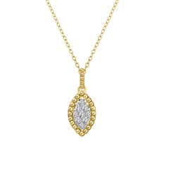 LADIES PENDANT 0.10CT ROUND DIAMOND 14K YELLOW GOLD