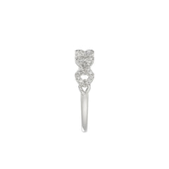 LADIES RING 0.15CT ROUND DIAMOND 14K WHITE GOLD