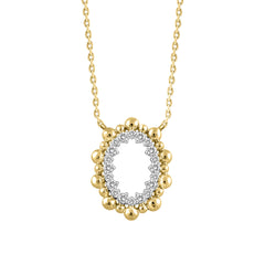 LADIES NECKLACE 0.16CT ROUND DIAMOND 10K YELLOW GOLD