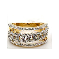 LADIES RING 0.75CT ROUND DIAMOND 14K YELLOW GOLD