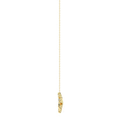 LADIES NECKLACE 0.20CT ROUND DIAMOND 14K YELLOW GOLD