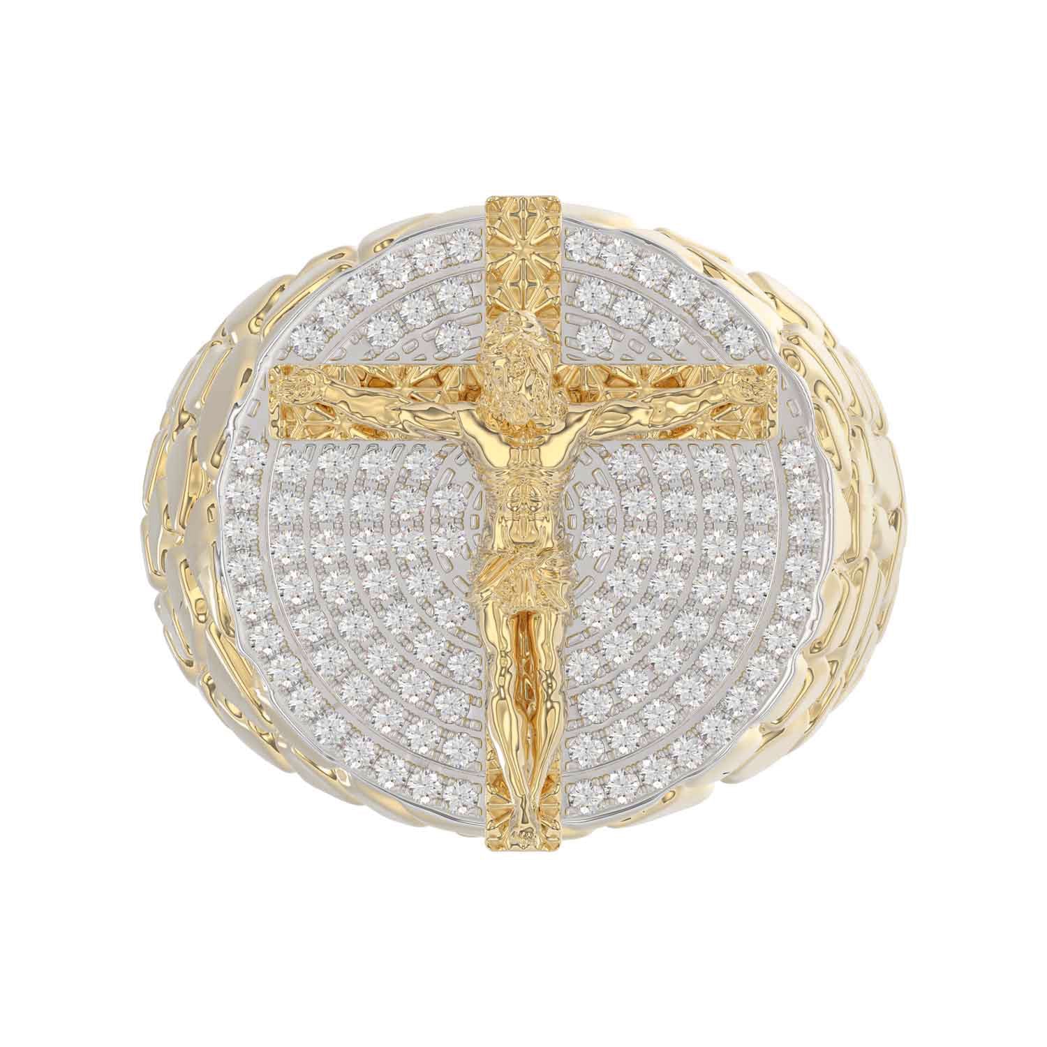 MEN'S RING 0.50CT ROUND DIAMOND 10K YELLOW GOLD