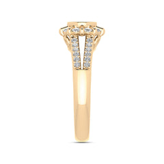 LADIES RING 0.50CT ROUND DIAMOND 10K YELLOW GOLD