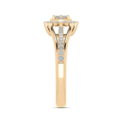 LADIES RING 0.33CT ROUND DIAMOND 10K YELLOW GOLD