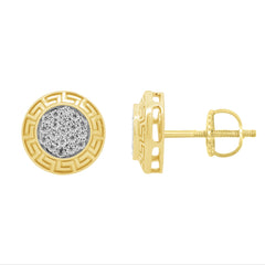 LADIES EARRINGS 0.25CT ROUND DIAMOND 10K YELLOW GOLD