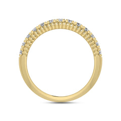 LADIES BAND 0.50CT ROUND DIAMOND 10K YELLOW GOLD