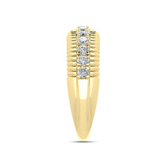 LADIES BAND 0.50CT ROUND DIAMOND 10K YELLOW GOLD