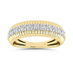 LADIES BAND 0.50CT ROUND DIAMOND 10K YELLOW GOLD