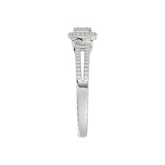 Ladies 0.20Ct Round Diamond Sterling Silver White Engagement Ring � Elegant Promise Ring For Women