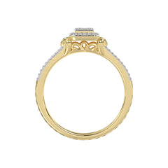 LADIES RING 0.20CT ROUND DIAMOND 10K YELLOW GOLD