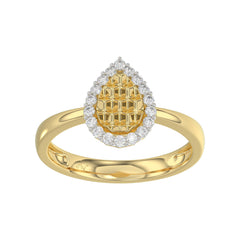 LADIES RING 0.20CT ROUND DIAMOND 10K YELLOW GOLD