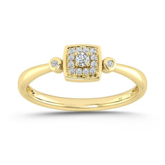 LADIES RING 0.10CT ROUND DIAMOND 10K YELLOW GOLD
