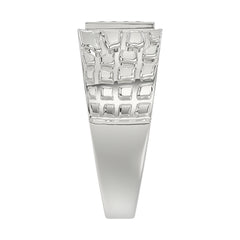 “Elegant Men’S Fashion Ring 0.10Ct Round Diamond Sterling Silver White Luxury Statement Jewelry For Men