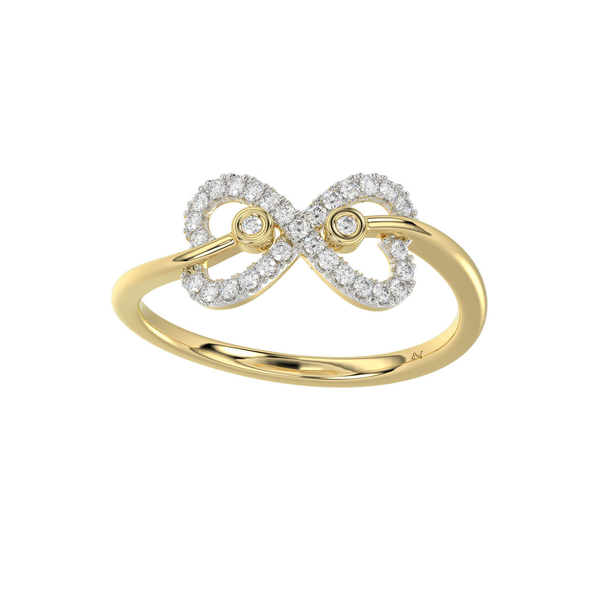 LADIES RING 0.15CT ROUND DIAMOND 10K YELLOW GOLD
