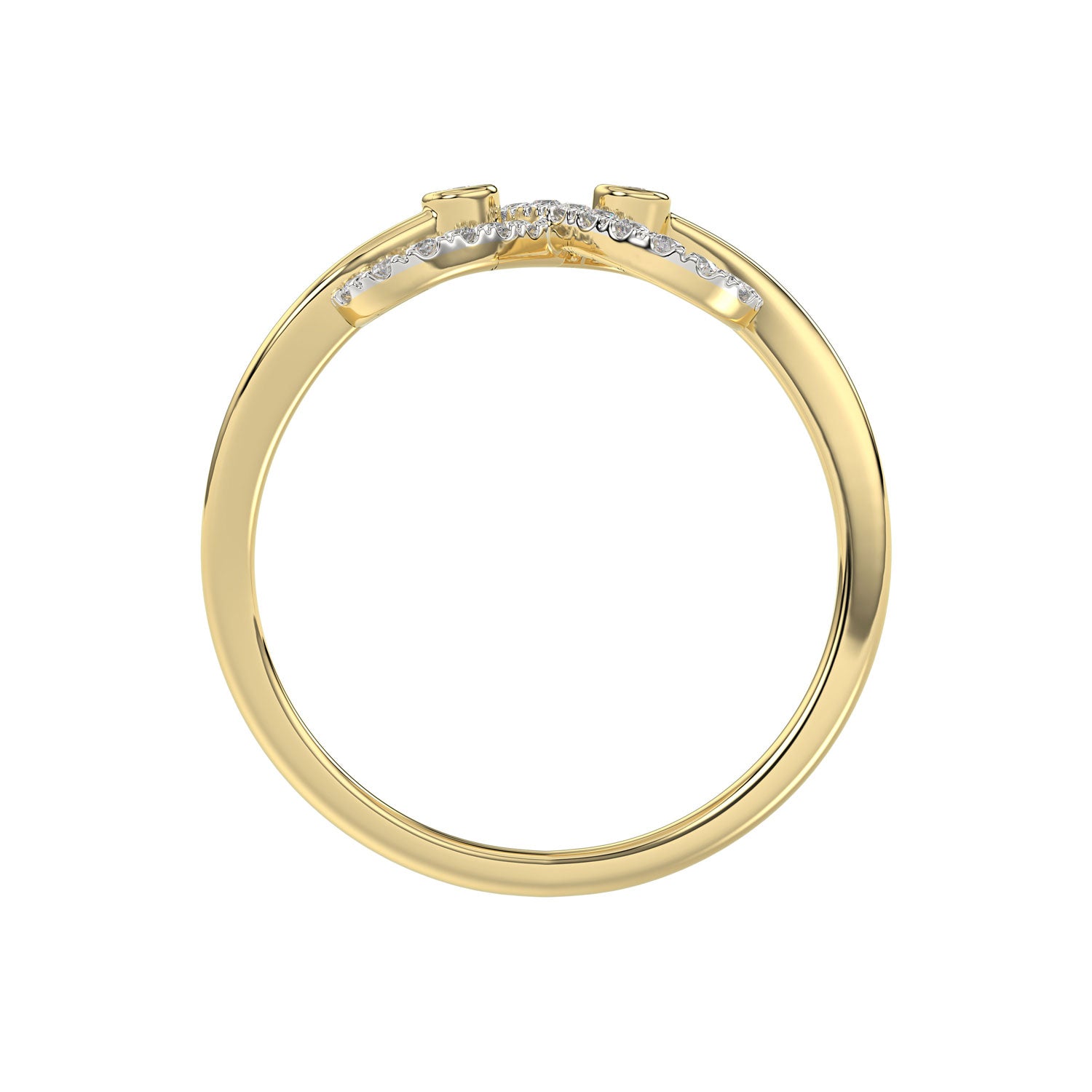 LADIES RING 0.15CT ROUND DIAMOND 10K YELLOW GOLD
