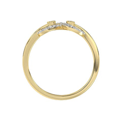 LADIES RING 0.15CT ROUND DIAMOND 10K YELLOW GOLD