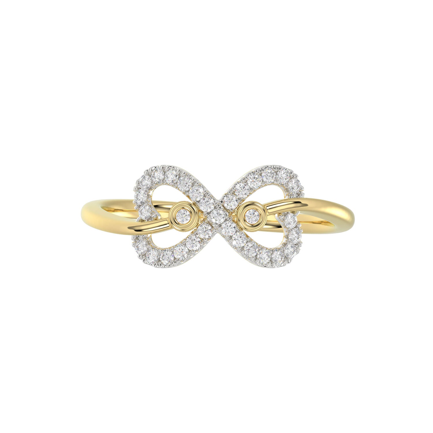 LADIES RING 0.15CT ROUND DIAMOND 10K YELLOW GOLD