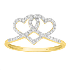 LADIES RING 0.15CT ROUND DIAMOND 10K YELLOW GOLD