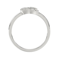 Ladies Lucky Horseshoe Fashion Ring 0.10Ct Round Diamond Sterling Silver White � Double Horseshoe Fashion Jewelry