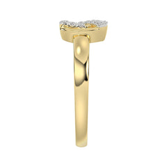 LADIES RING 0.10CT ROUND DIAMOND 10K YELLOW GOLD