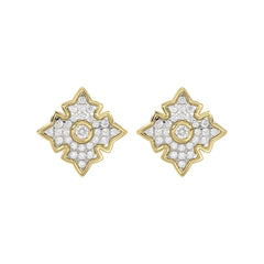 LADIES EARRING 0.25CT ROUND DIAMOND 10K YELLOW GOLD