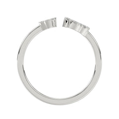 Sterling Silver Diamond Fashion Ring For Women 0.10 Ct Round Cut Elegant Ladies Ring