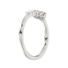 Sterling Silver Diamond Fashion Ring For Women 0.10 Ct Round Cut Elegant Ladies Ring